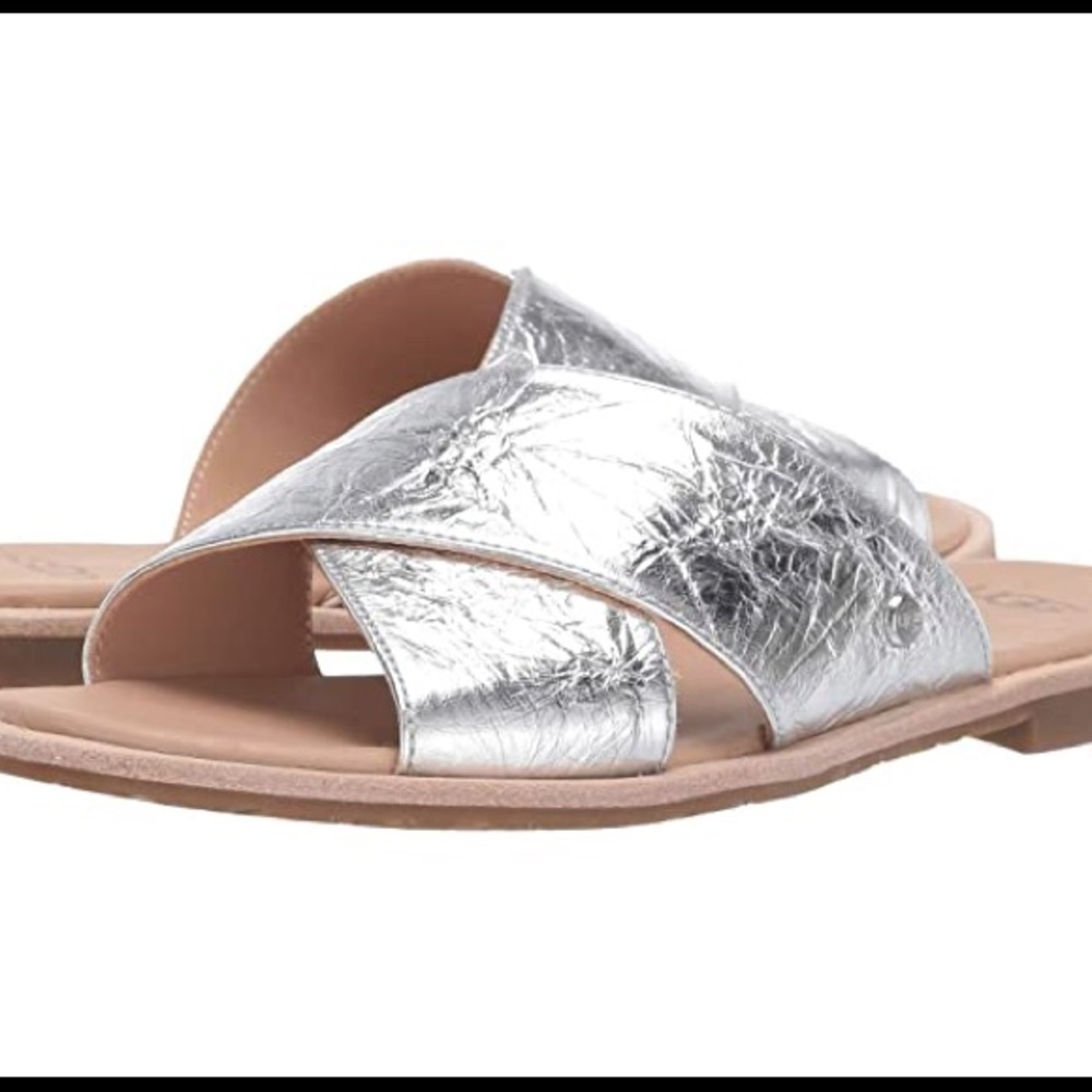 SOLD 😍Metallic “Joni” Slides by Ugg ✨